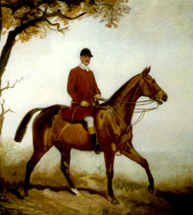 Lord Annaly, Master of the Pytchley Hunt. Portrait of Luke White, 3rd Baron Annaly (1857–1922), Master of the Pytchley Hunt 1902-1914, by Lynwood Palmer (1868-1941)