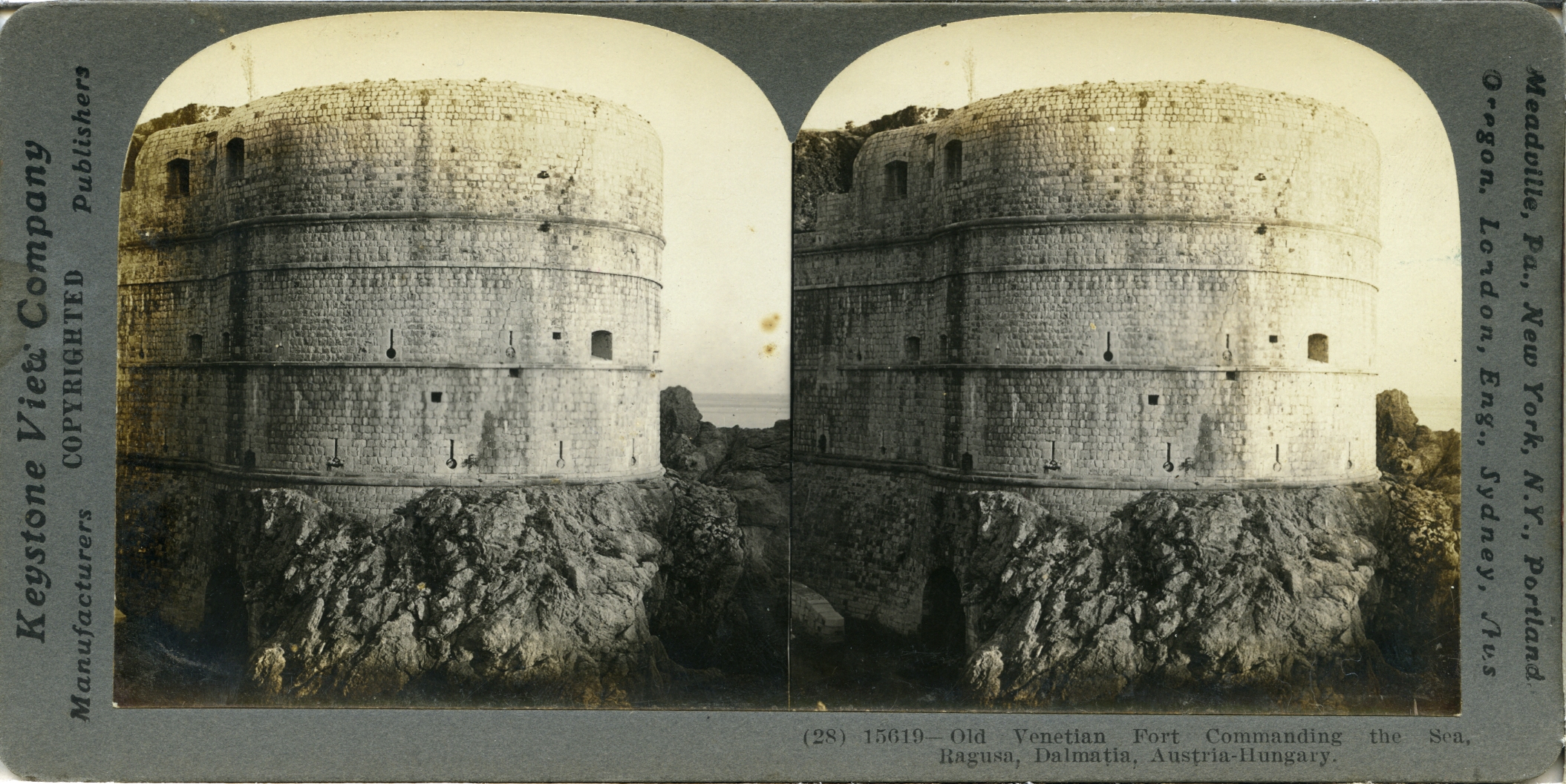 Old Venetian Fort Commanding the Sea, Ragusa, Dalmatia, Austria-Hungary