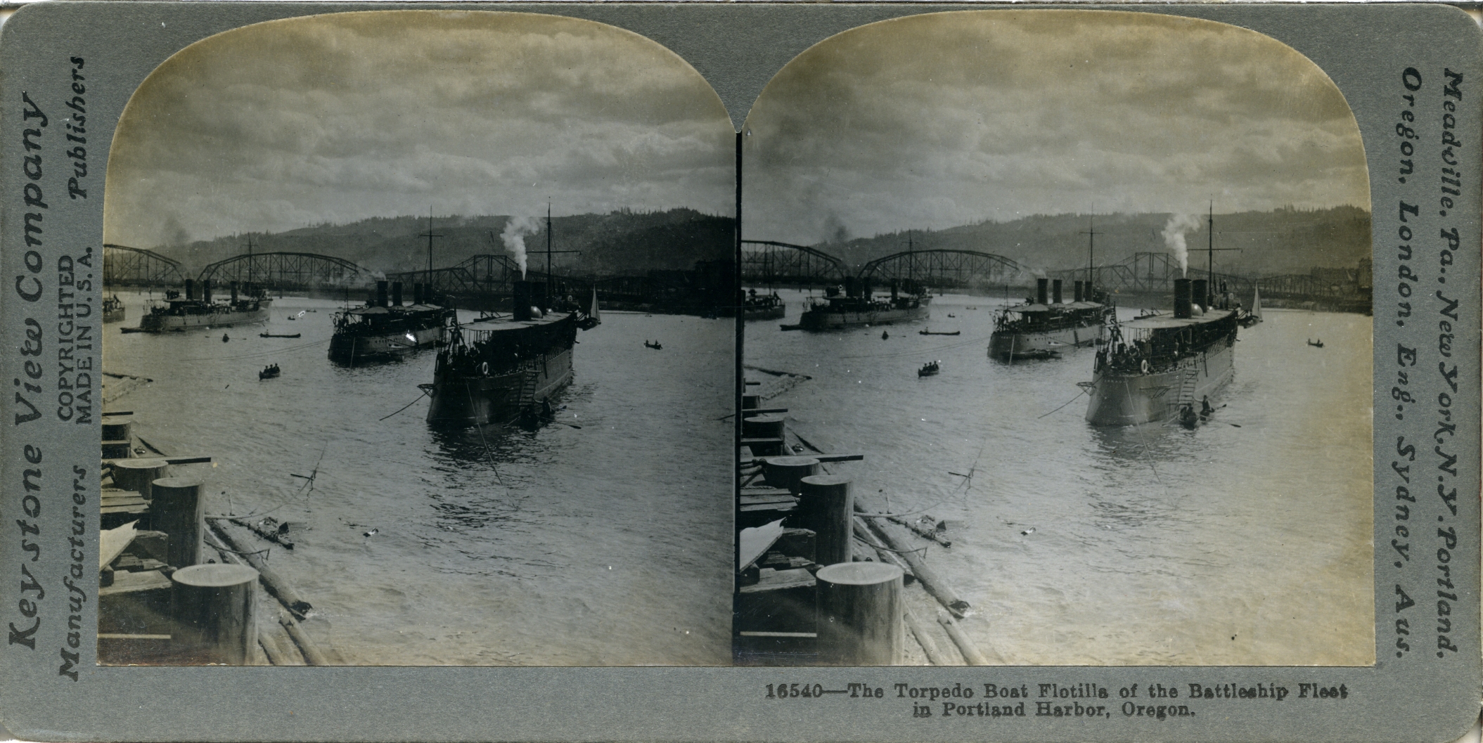 The Torpedo Boat Flotilla of the Battleship Fleet in Portland Harbor