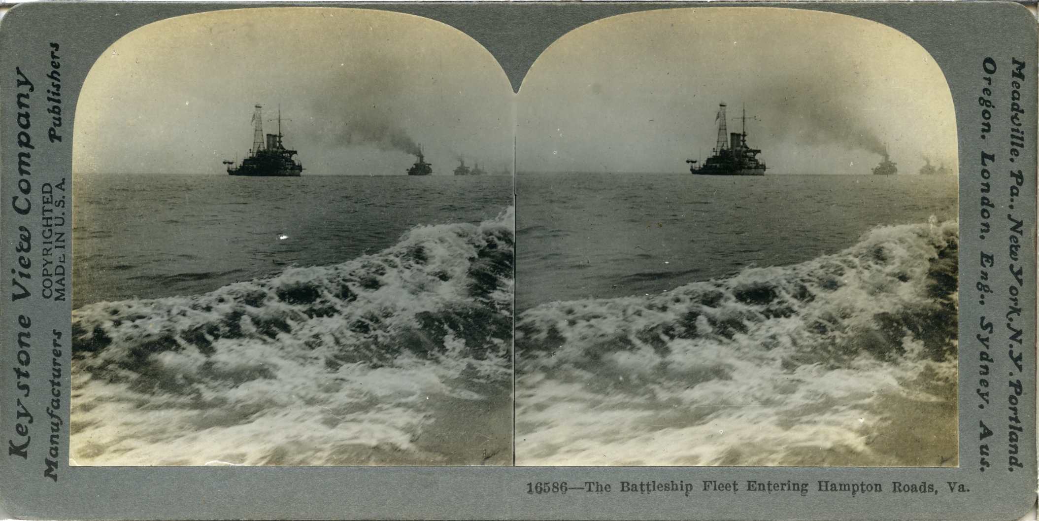 The Battleship Fleet Entering Hampton Roads, Va.