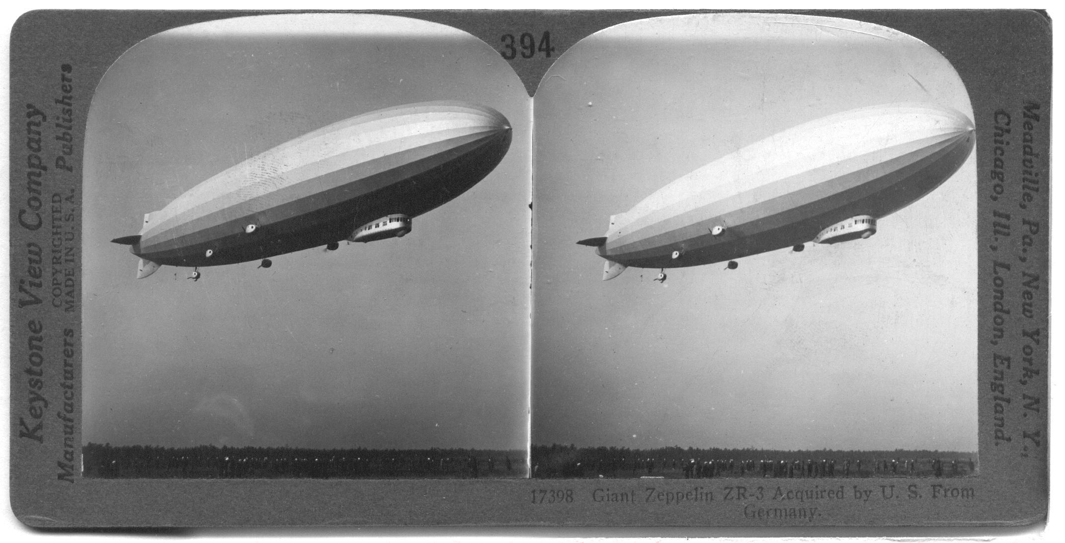 Giant Zeppelin ZR-3 Acquired by U.S. From Germany