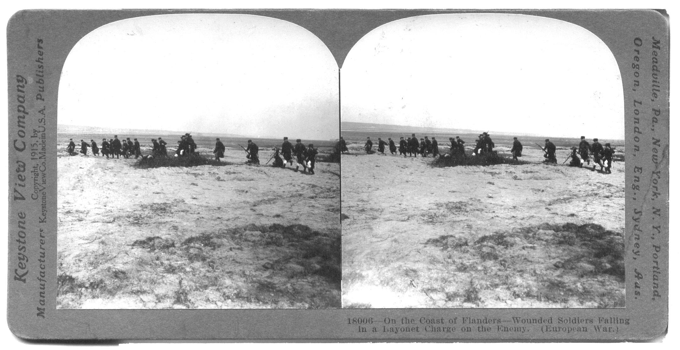 On the Coast of Flanders--Wounded Soldiers Falling in a Bayonet Charge on the Enemy