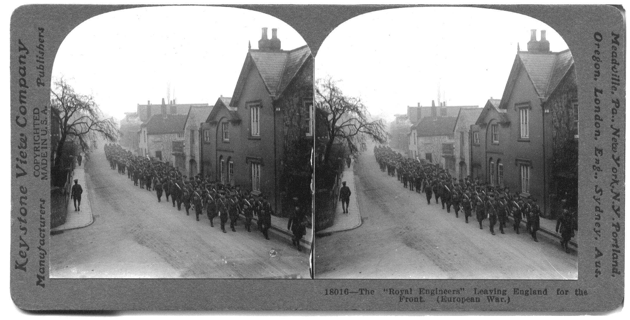 The "Royal Engineers" Leaving England for the Front