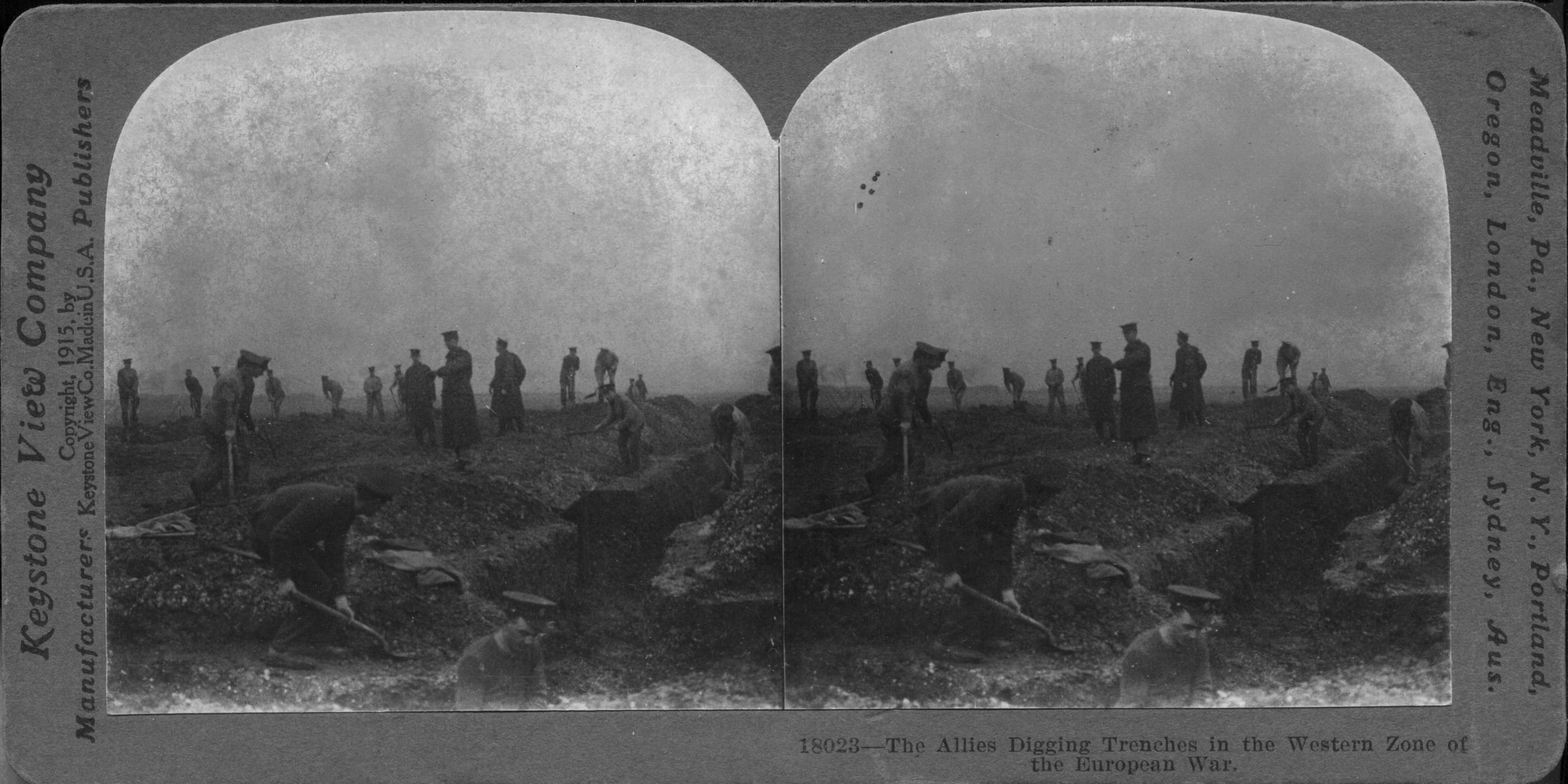 The Allies Digging Trenches in the Western Zone of the European War