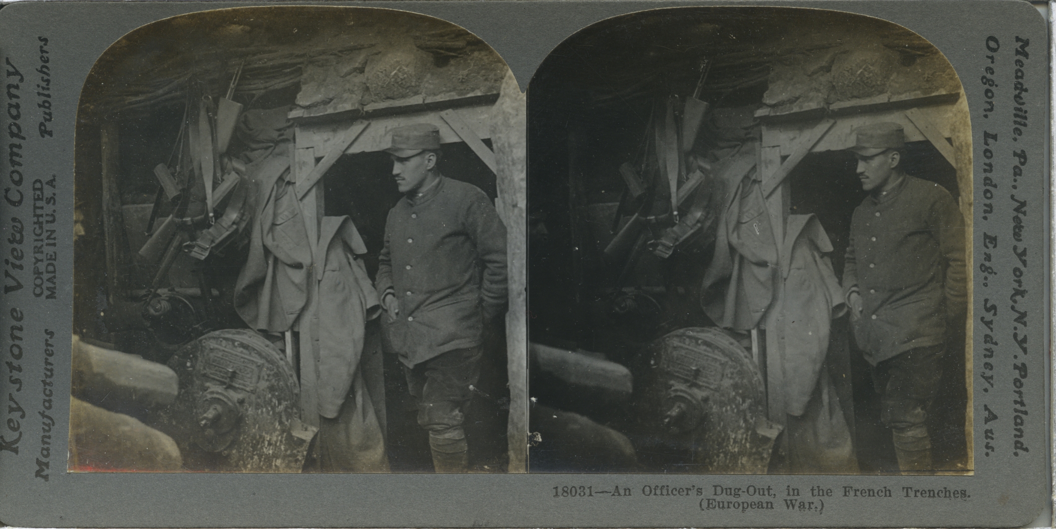 An Officer's Dugout in the French Trenches (Eur. War)