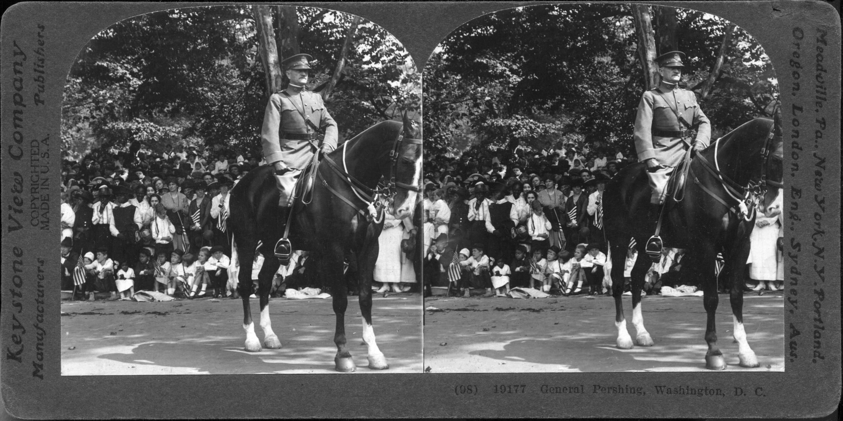 General Pershing Mounted on Horse