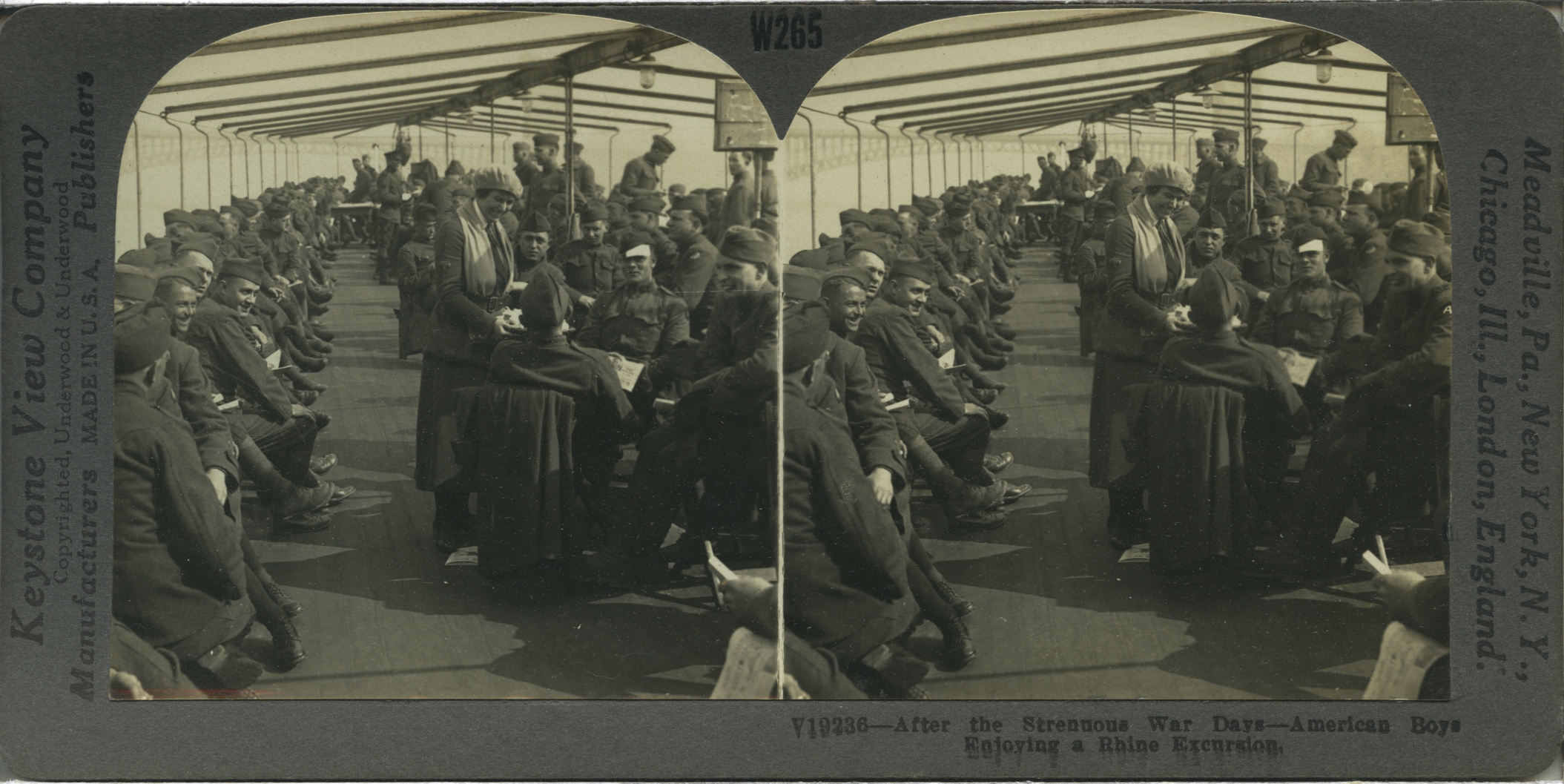After the Strenuous War Days--American Boys Enjoying a Rhine Excursion