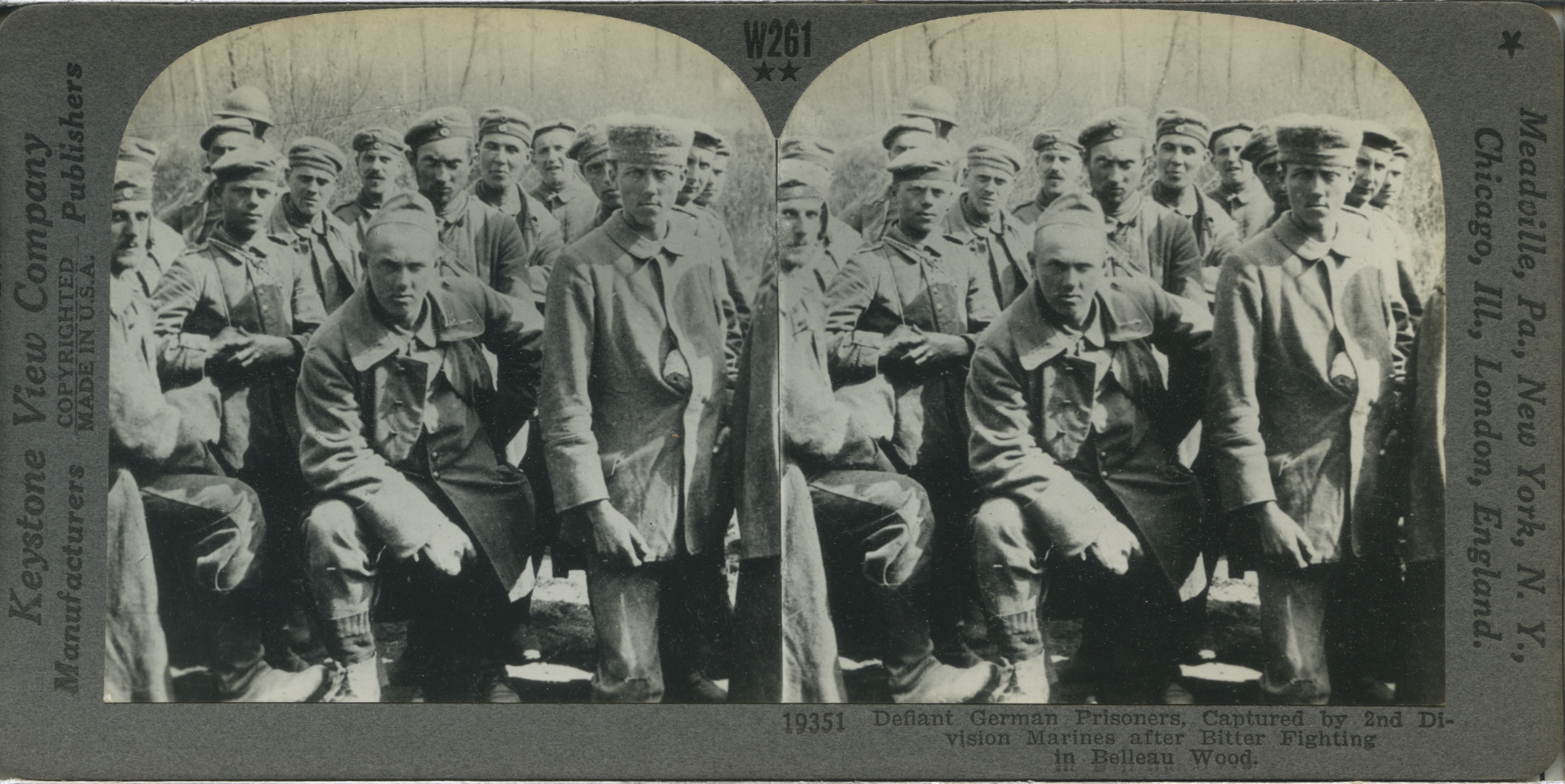 Defiant German prisoners, Captured by 2nd Division Marines after Bitter Fighting in Belleau Wood