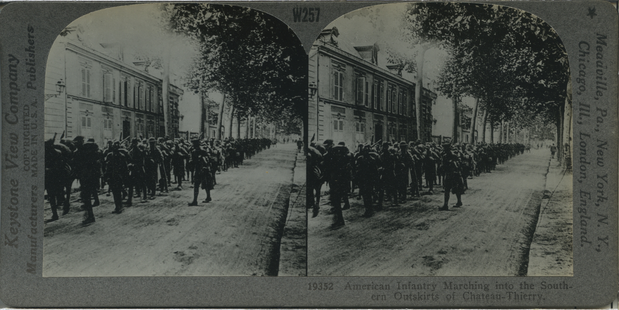 American Infantry Marching into the Southern Outskirts of Chateau-Thierry