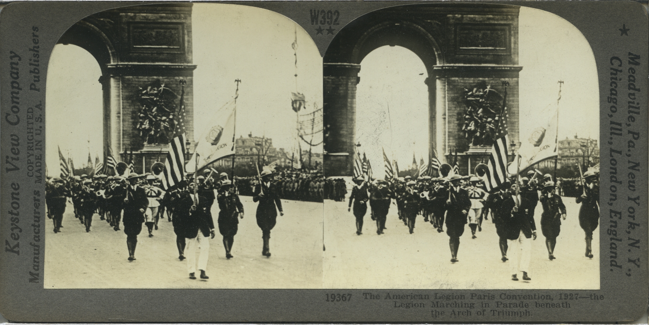 The American Legion Paris Convention, 1927--the Legion Marching in Parade Beneath the Arch of Triumph