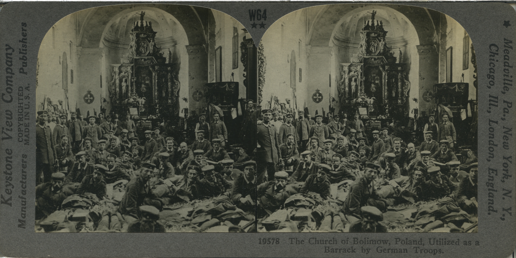 The Church of Bolimow, Poland, Utilized as a Barrack by German Troops