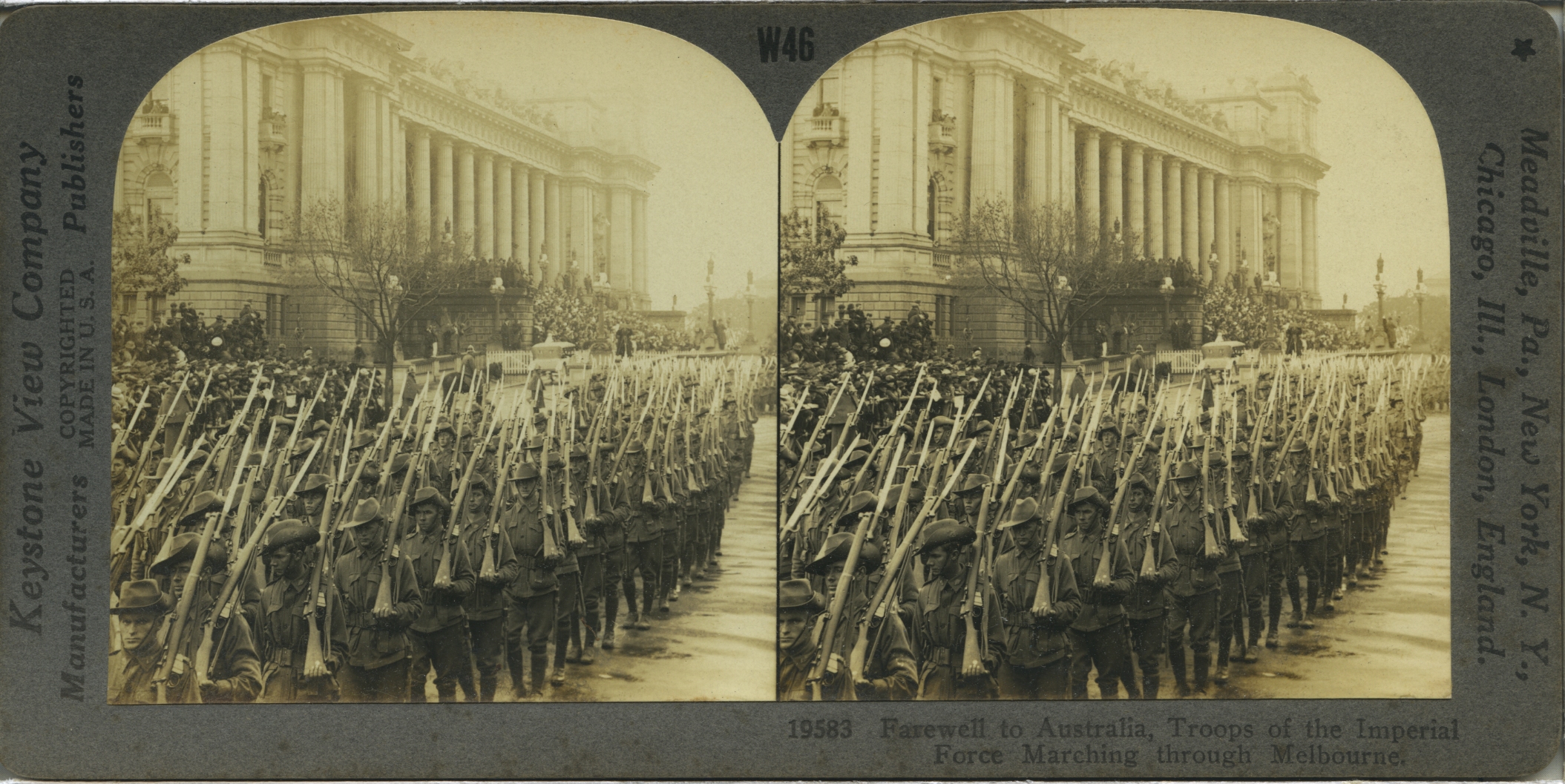 Farewell to Australia, Troops of the Imperial Force Marching through Melbourne