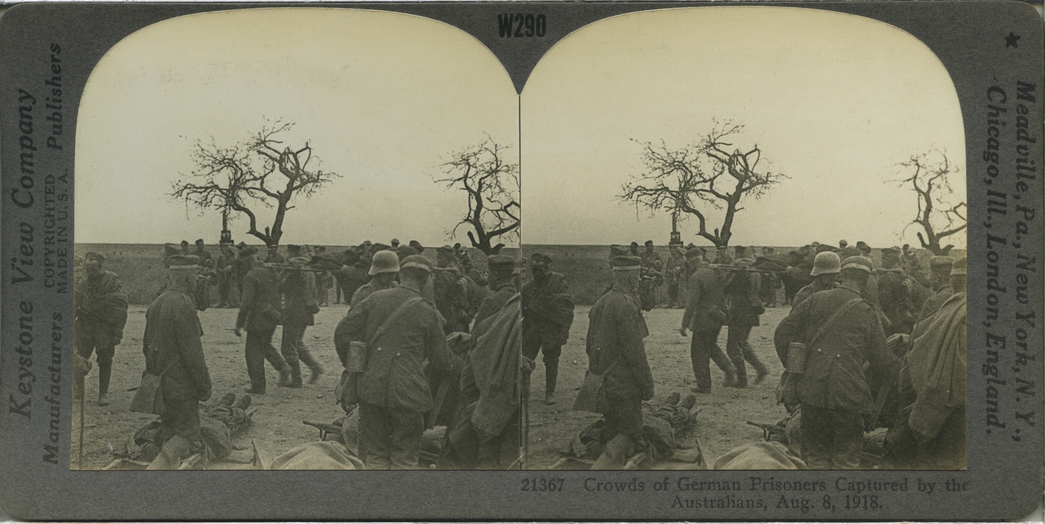 Crowds of German Prisoners Captured by the Australians, Aug. 8, 1918