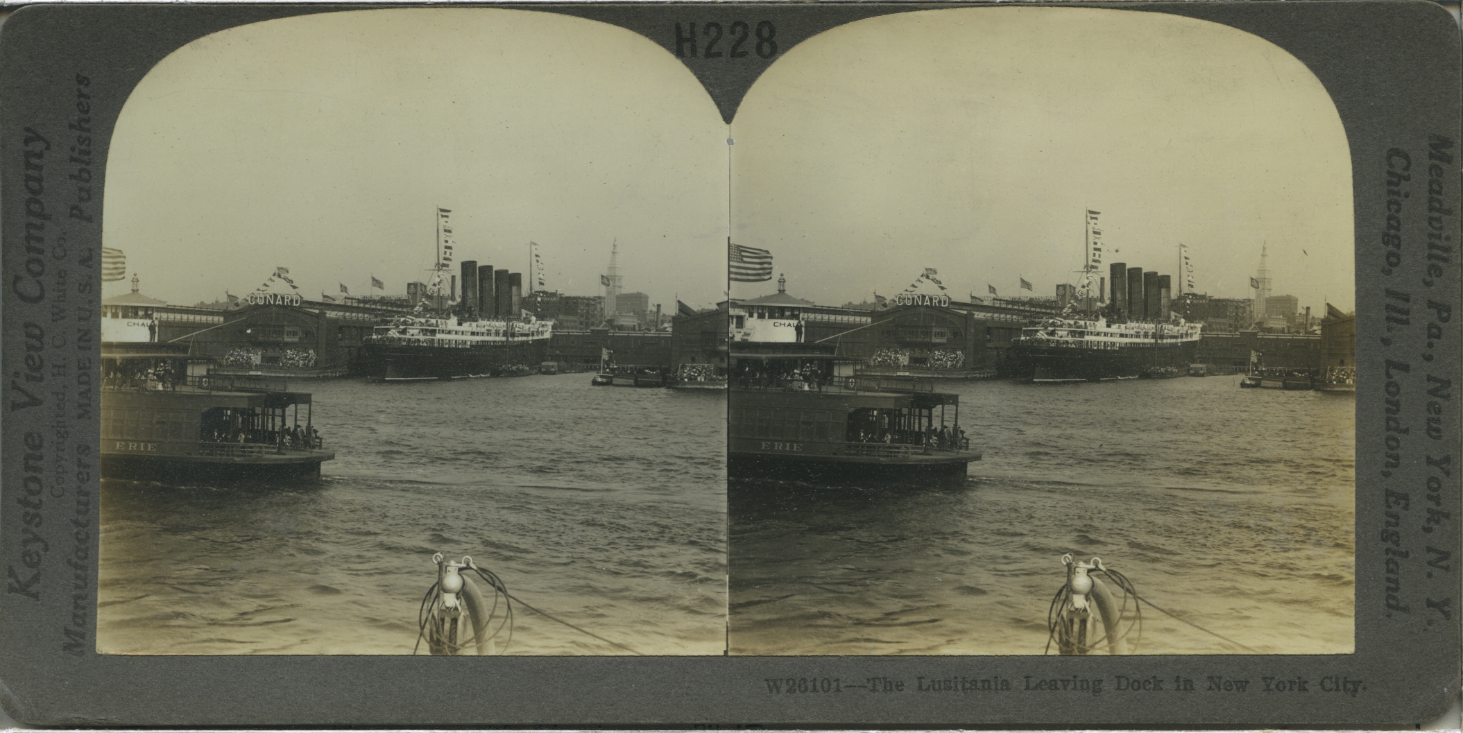 The Lusitania Leaving Dock in New York City