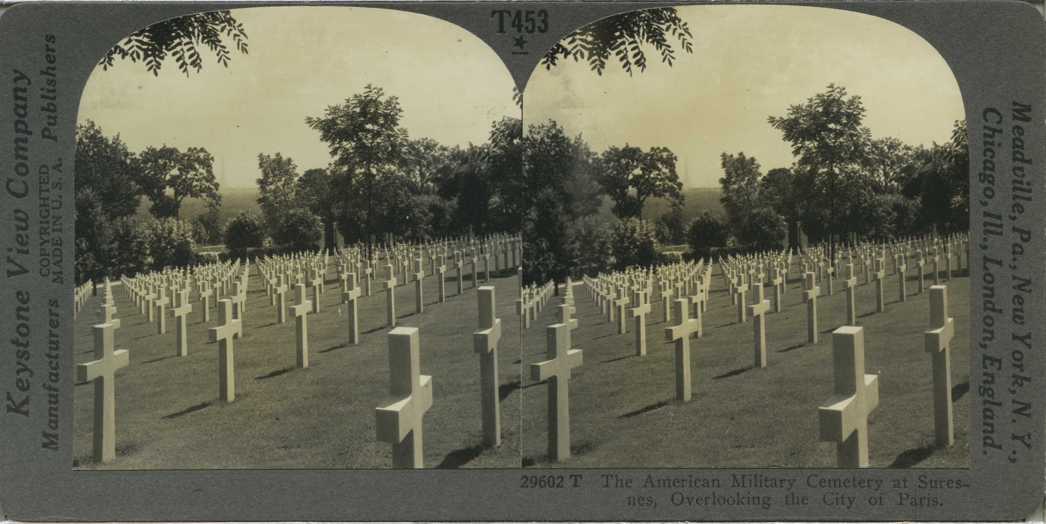 The American Military Cemetery at Suresnes, Overlooking the City of Paris