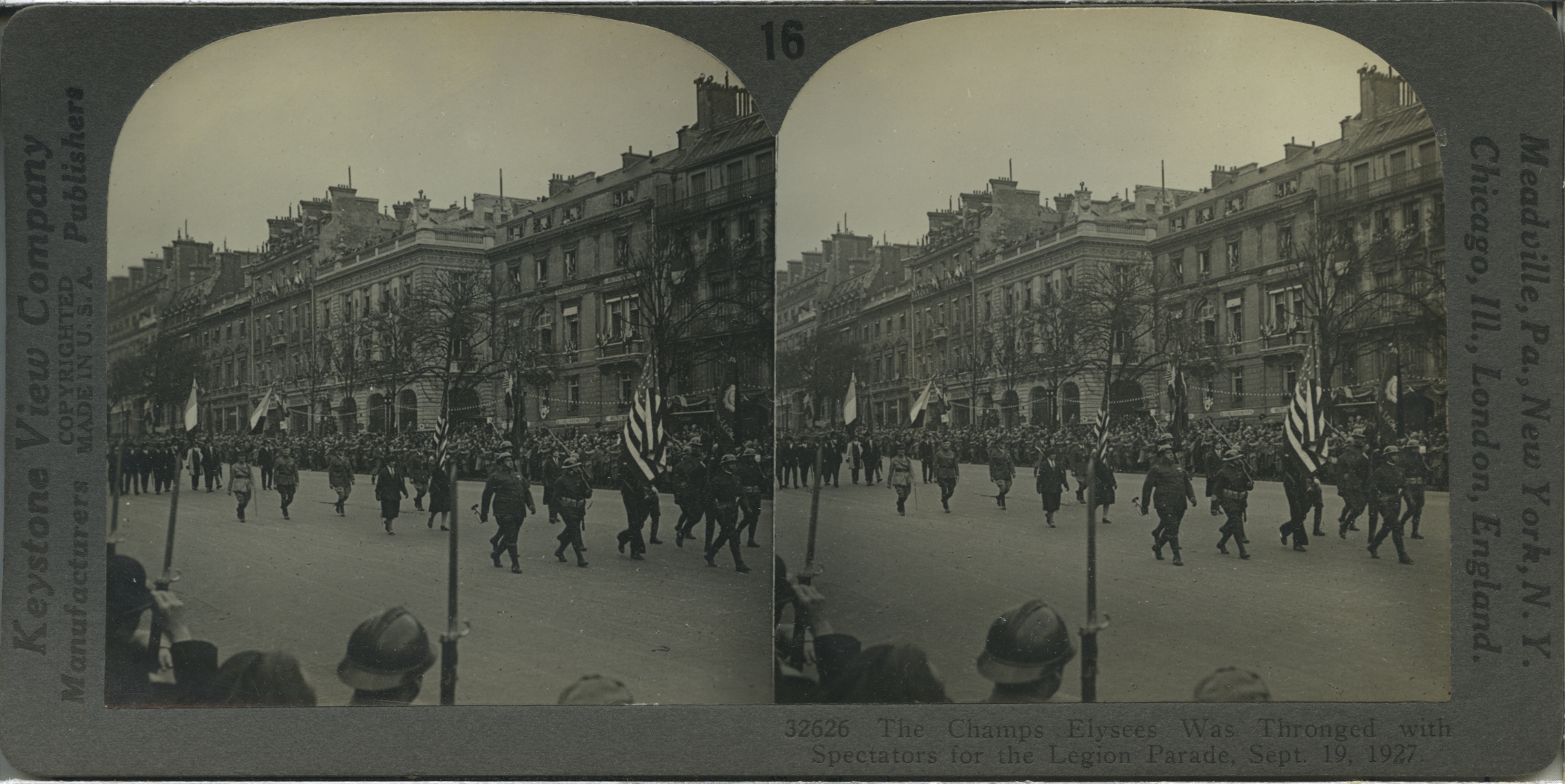The Champs Elysees was Thronged with Spectators for the Legion Parade, Sept. 19, 1927.