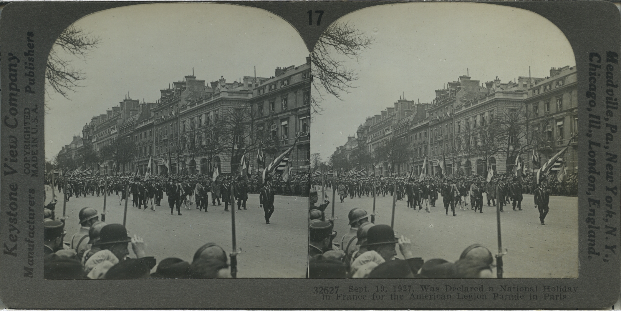 Sept. 19, 1927, Was Declared a National Holiday in France for the American Legion Parade in Paris.
