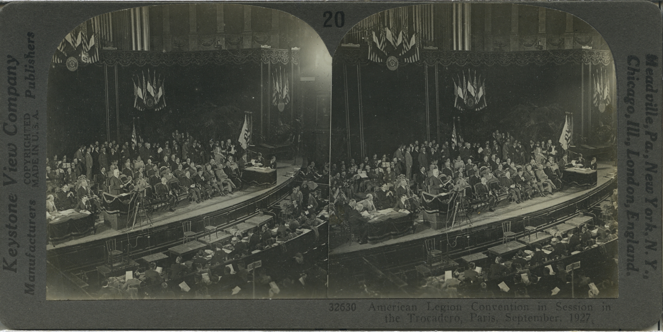 American Legion Convention in Session in the Trocadero, Paris, September, 1927.