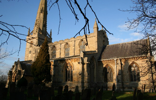 St.Chad's church, Welbourn, Lincs. A Delightful Decorated gothic church with a handsome spire. Inside a memorial to Field Marshal Sir Willaim Robertson Bt.GGB.GCMG.GCVO.DSO.DCL.LLD