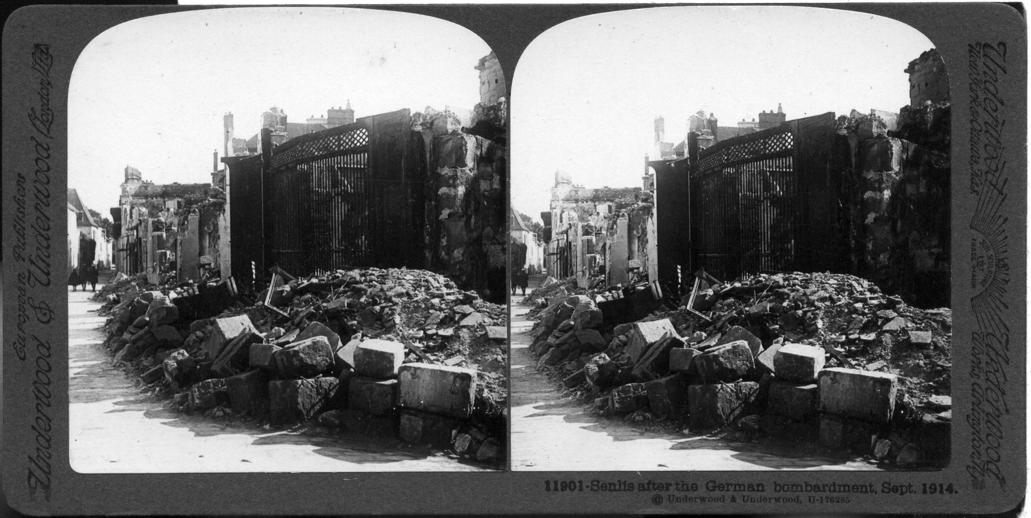 Senlis after German bombardment, September 19, 1914