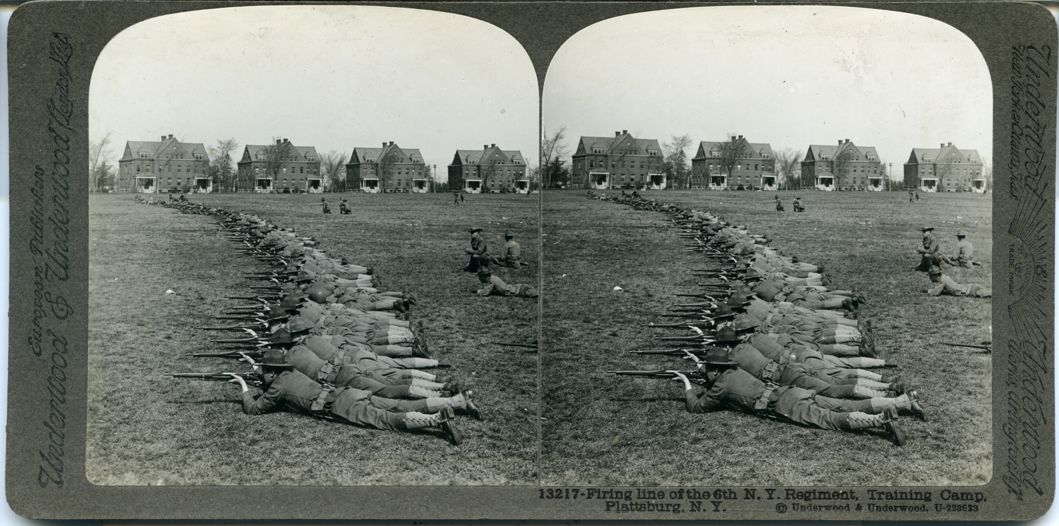 Firing line of the 6th N.Y. Regiment Training Camp, Plattsburg, N.Y.