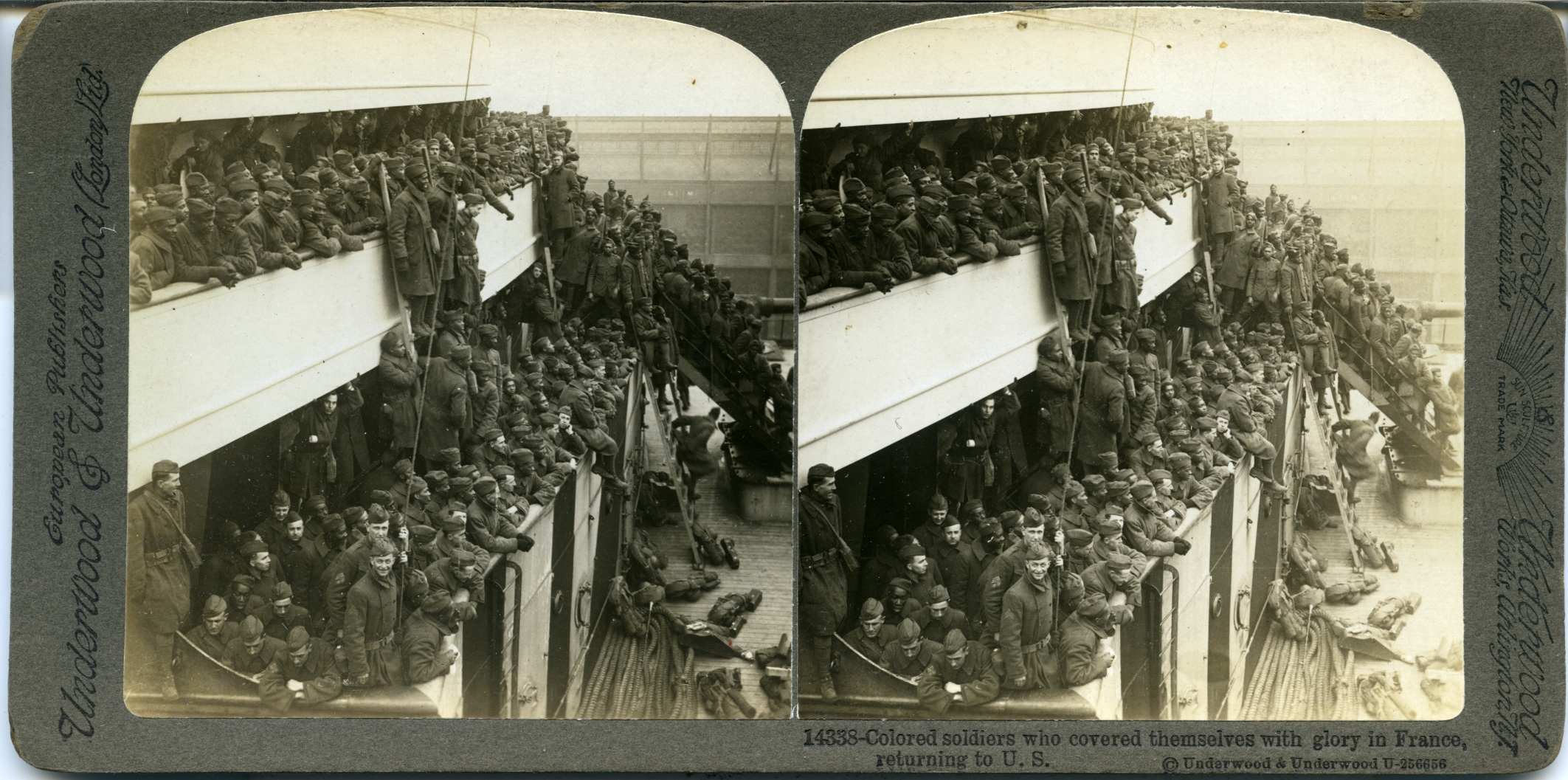 Colored soldiers who covered themselves with glory in France, returning to U.S.