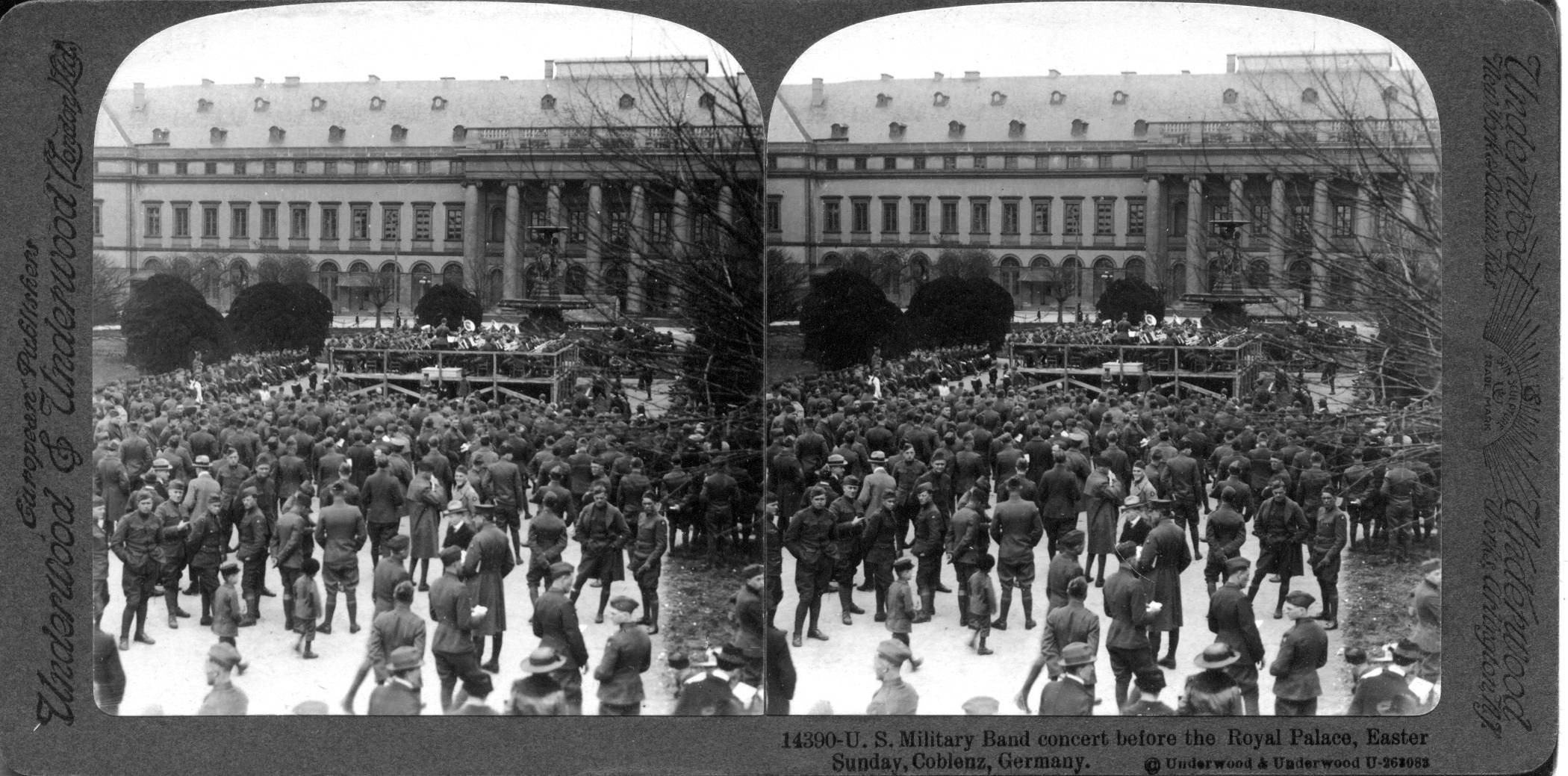 U.S. Military Band concert before the Royal Palace, Easter Sunday, Coblenz, Germany