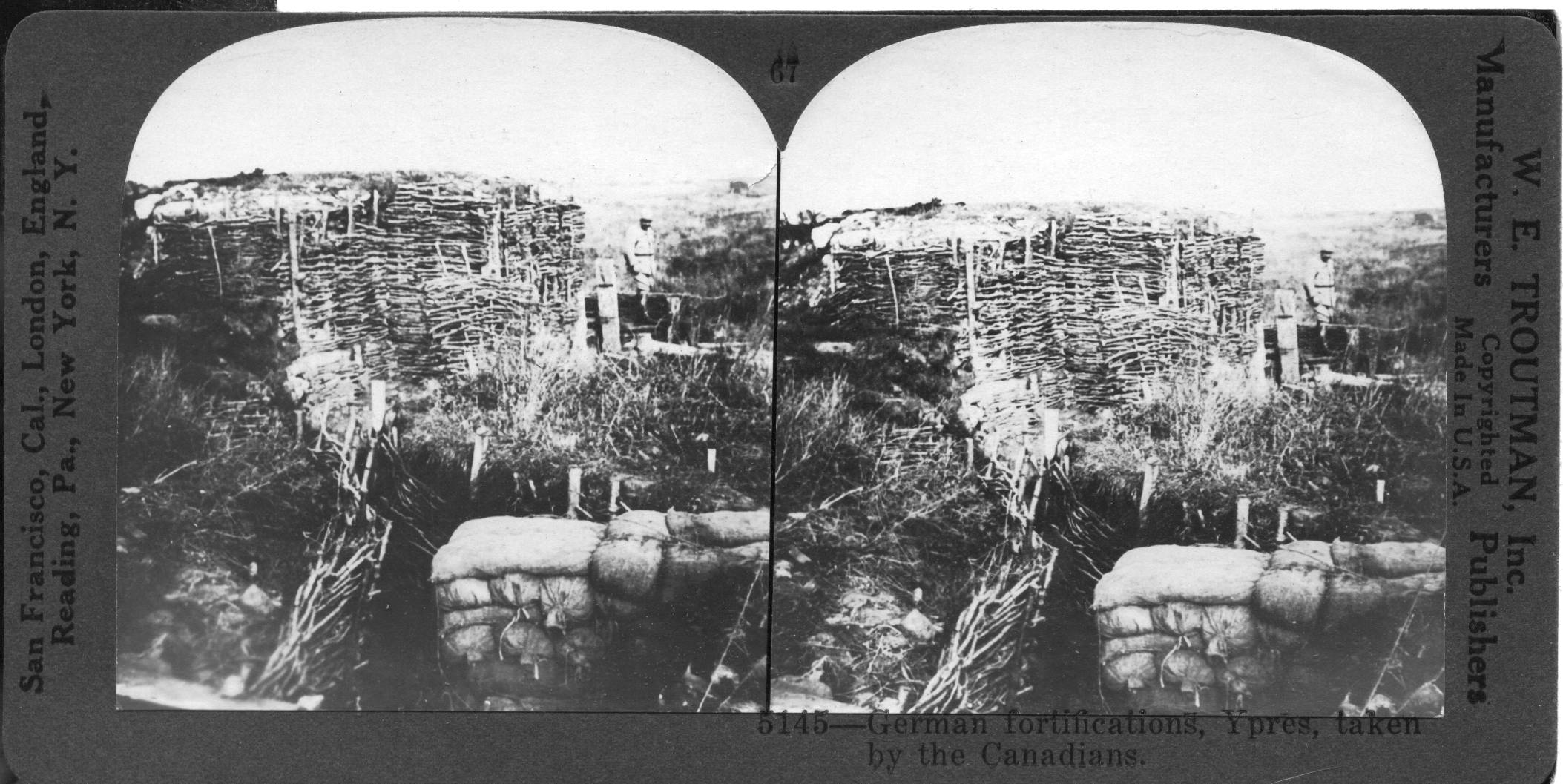 German fortifications, Ypres, taken by the Canadians