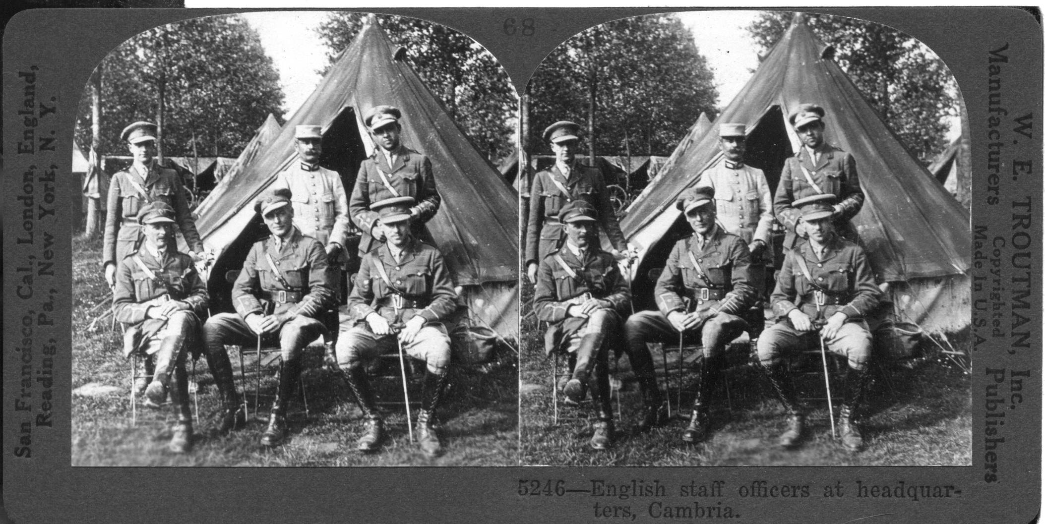 English staff officers at headquarters, Cambria (sic)