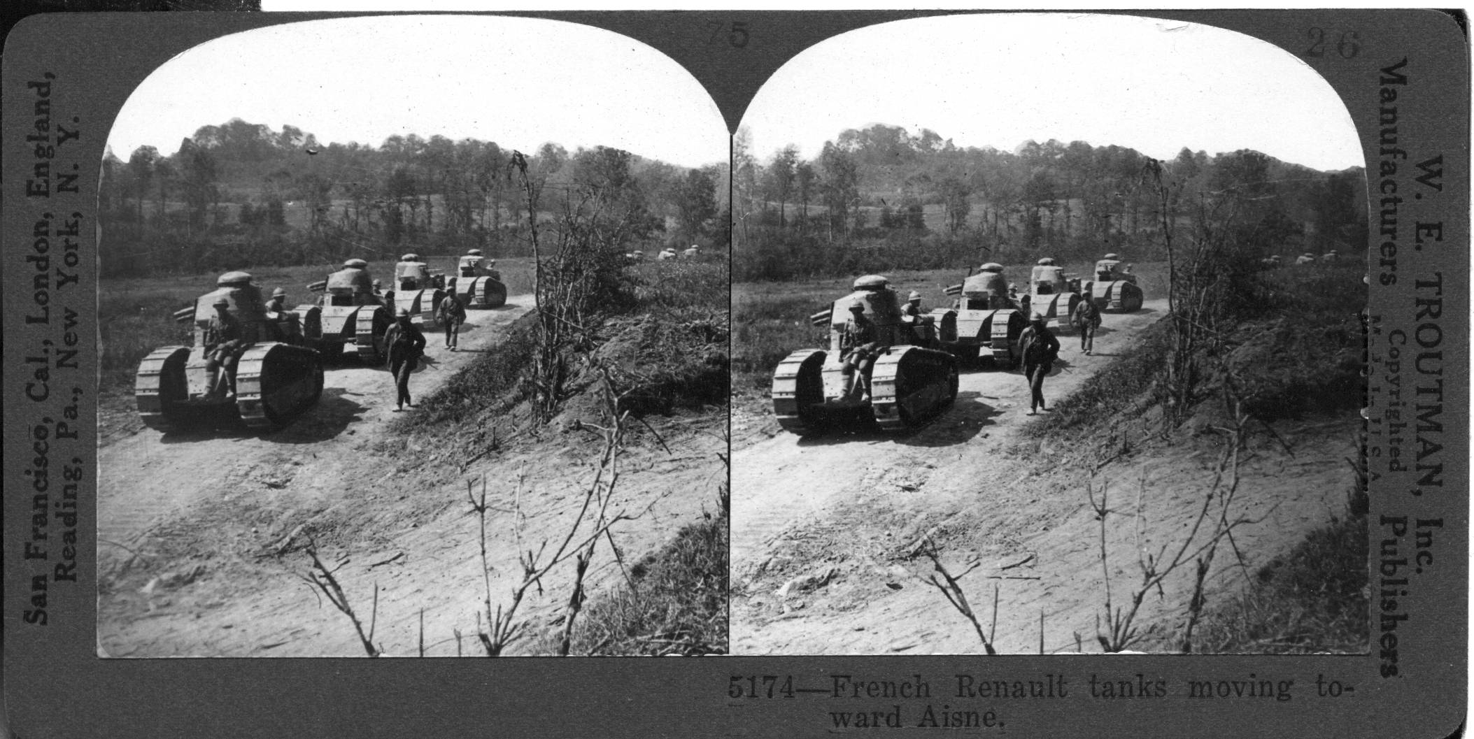 French Renault tanks moving toward Aisne