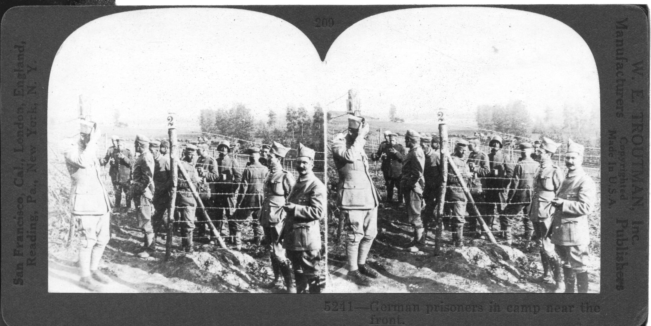 German prisoners in camp near the front