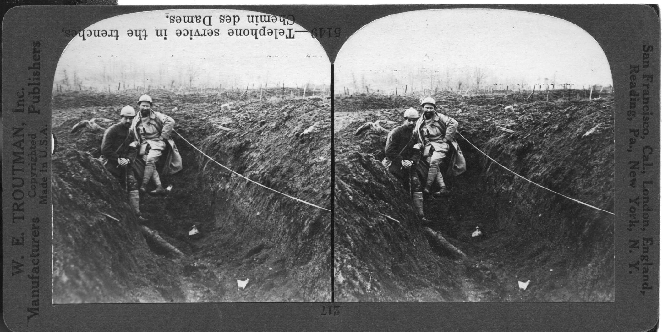Telephone service in the trenches, Chemin des Dames