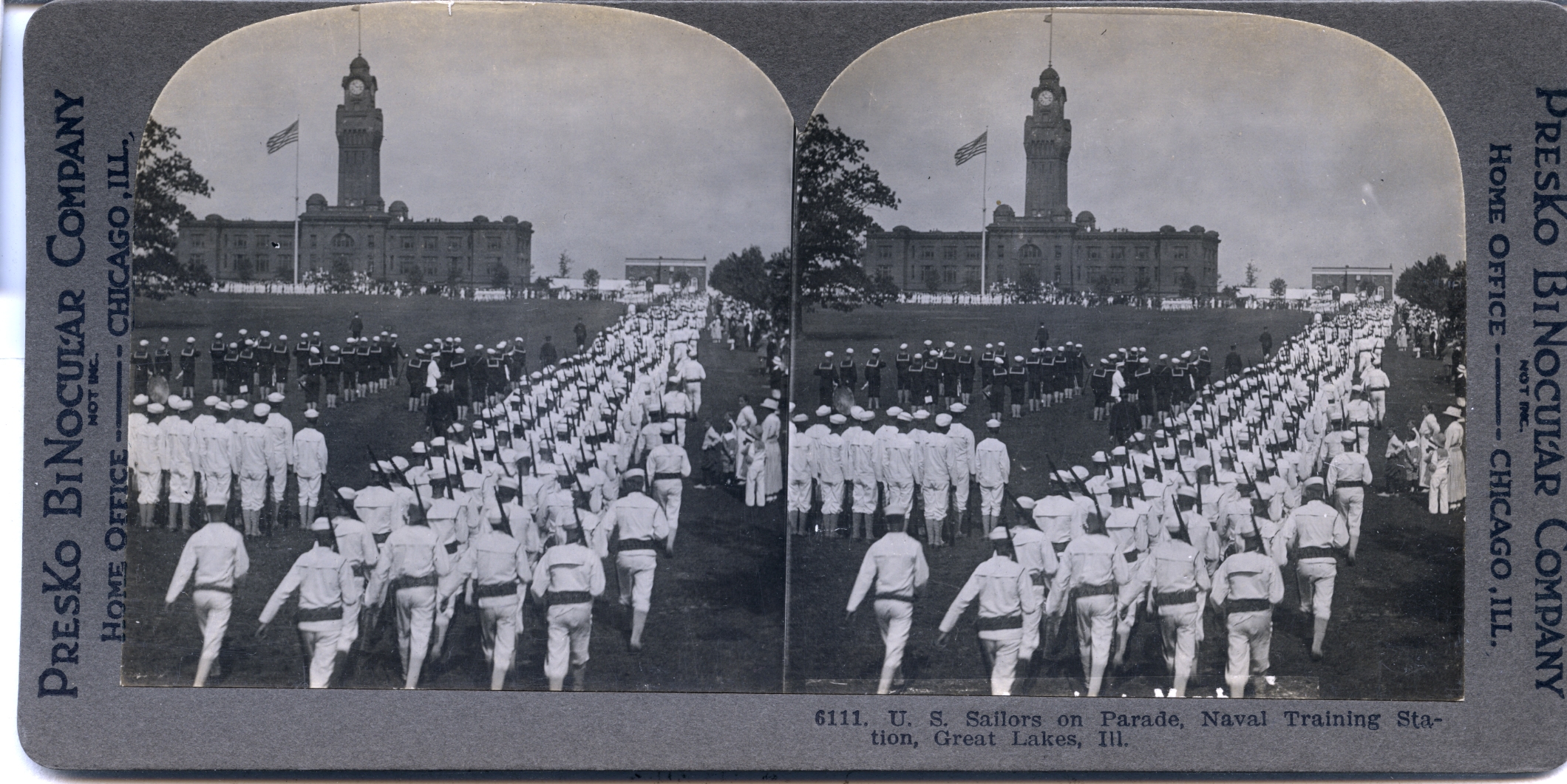 U.S. Sailors on Parade, Naval Training Station, Great Lakes, Ill.