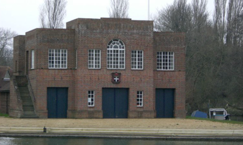 Boathouse on the River Thames, just south of Folly Bridge in Oxford. Used by Christ Church. Photo by Andrew Gray.