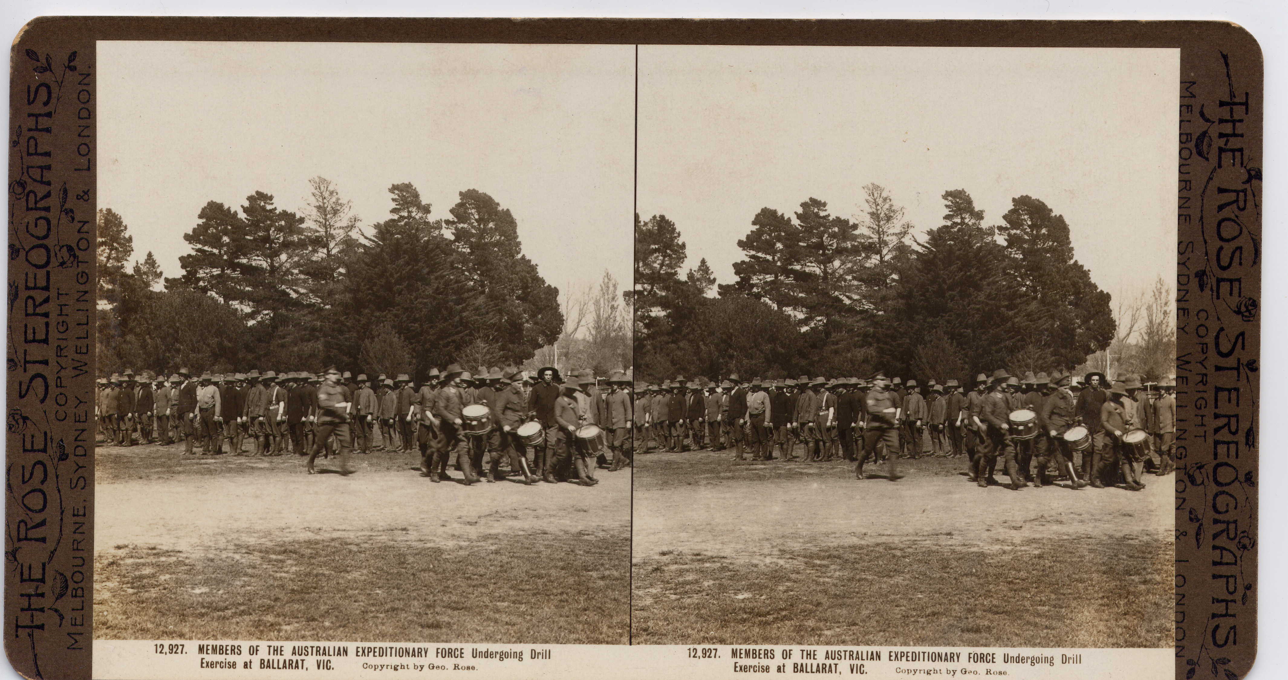 MEMBERS OF THE AUSTRALIAN EXPEDITIONARY FORCE Undergoing Exercise at BALLARAT, VIC.