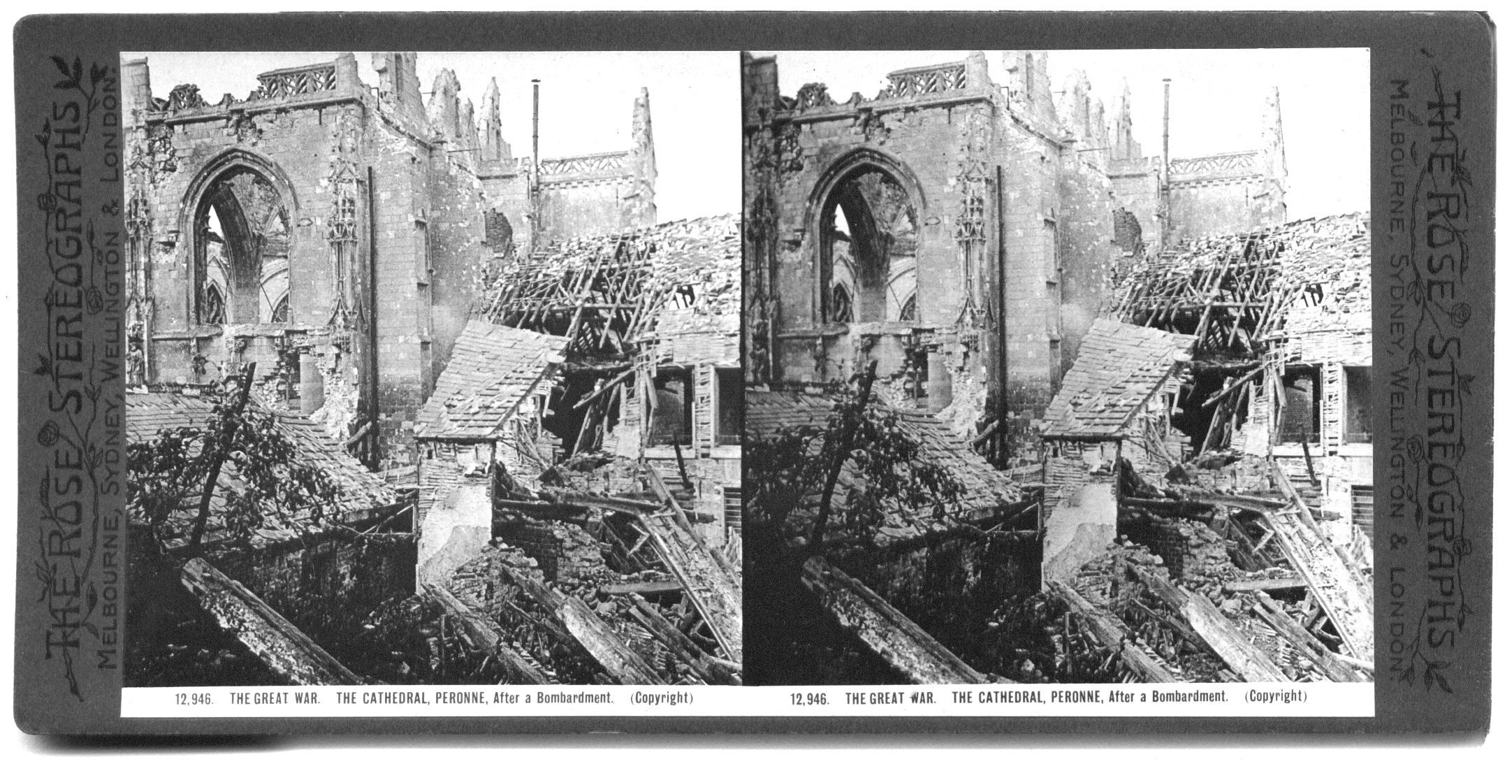 THE GREAT WAR. THE CATHEDRAL, PERONNE, After a Bombardment