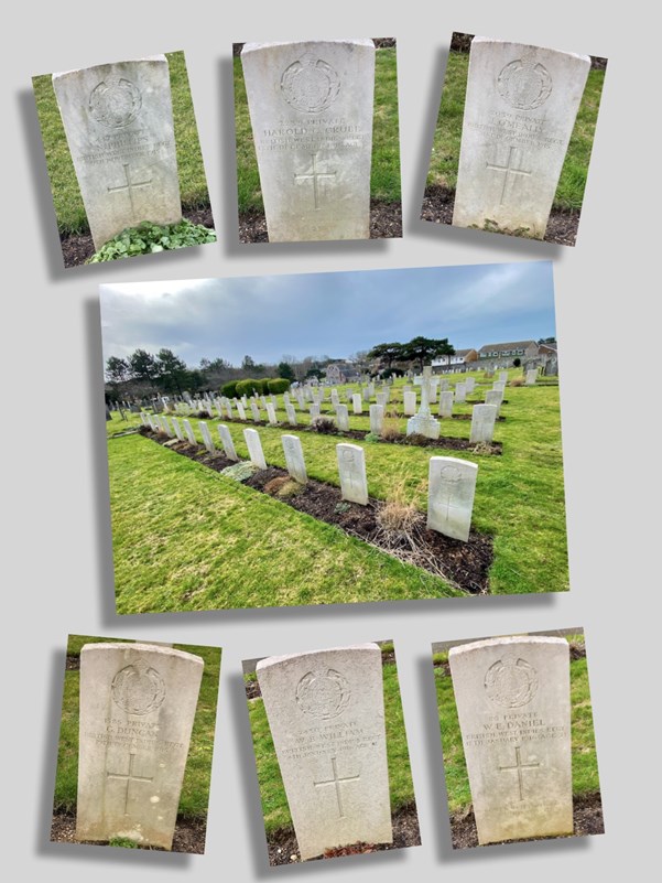 Gravestones to West Indian Regiment soldiers who died in the winter of 1915/1916