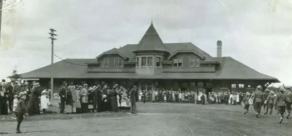 The railway station at Red Deer