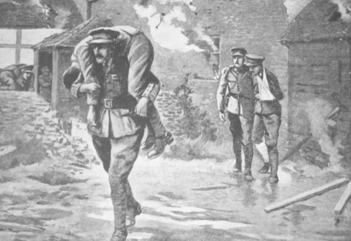 Capt Scrimger Carrying Wounded Soldier