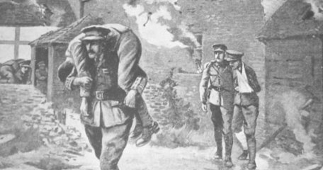 Capt Scrimger Carrying Wounded Soldier