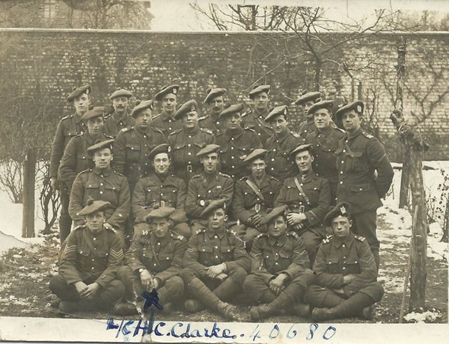 The 'Last Photo' Of Some Of The Raiders. Henry Clarke Is Marked, But Behind Him, Seated Centre (With An MC Ribbon) Is Captain Cedric Daggett.