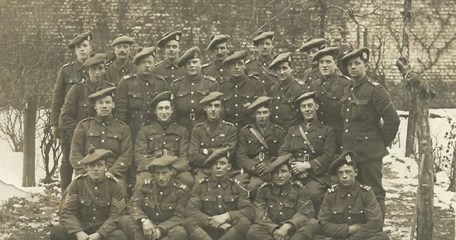 The 'Last Photo' Of Some Of The Raiders. Henry Clarke Is Marked, But Behind Him, Seated Centre (With An MC Ribbon) Is Captain Cedric Daggett.