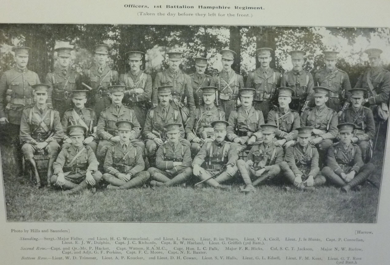 Officers Of 1St Battalion The Day Before They Left For The Front