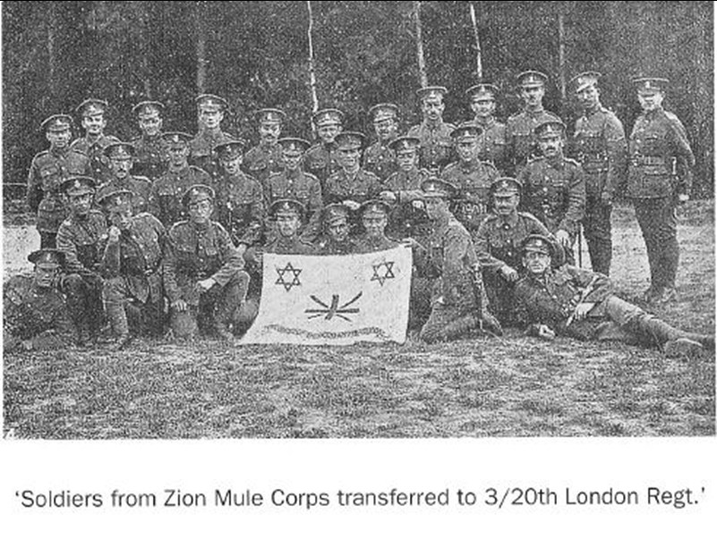 ‘Soldiers From Zion Mule Corps Transferred To 3:20Th London Regt.’