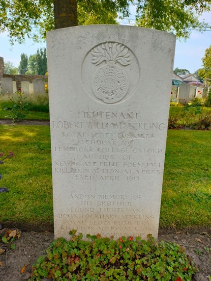 Robert Sterling’S Headstone In Dickebusch New Military Cemetery