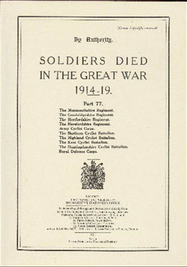 Soldiers Died in the Great War