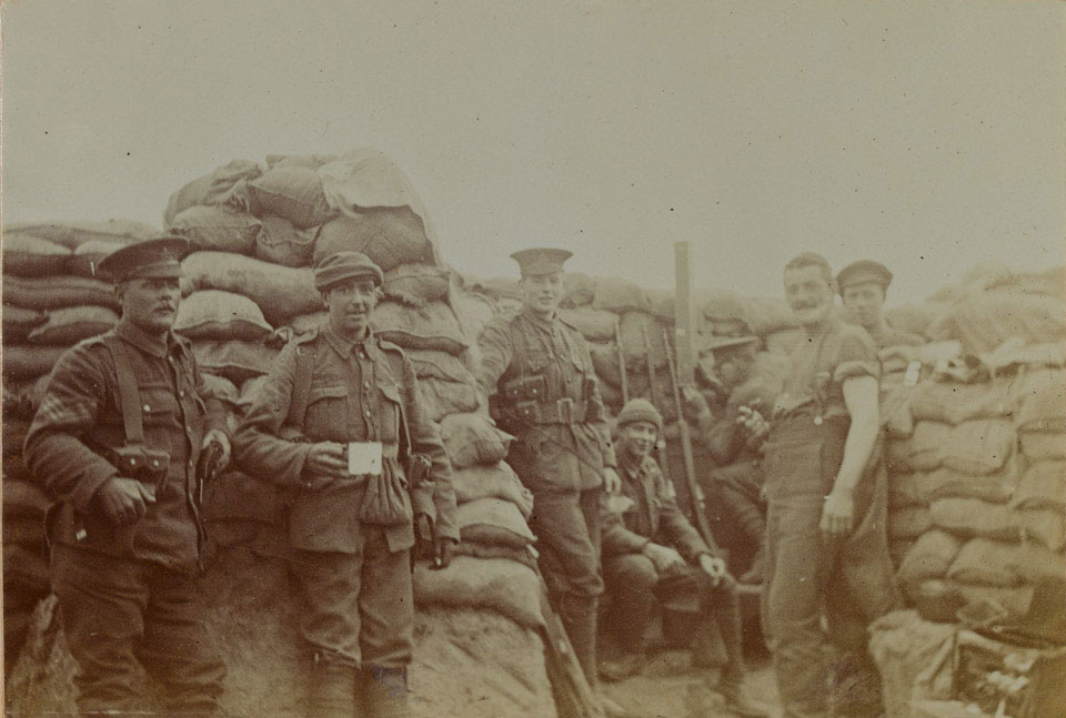 British Soldiers (Not Royal Warwicks) In Trenches Near Messines In 1915