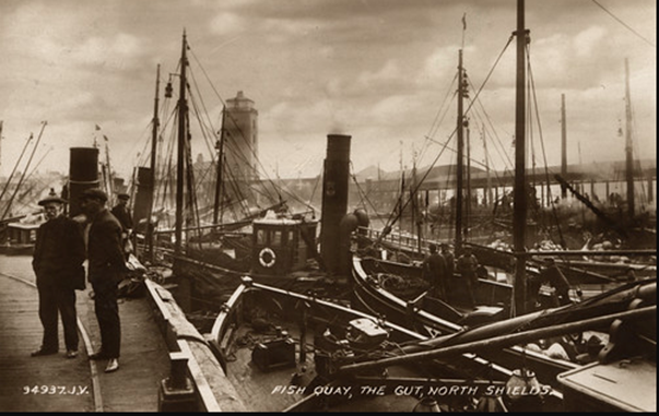 Fish Quay the Gut North Shields. North East Libraries