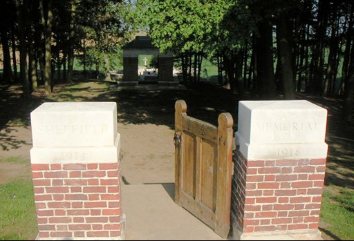 The Sheffield Memorial Park, Serre, showing the ground near where Roddy was wounded.