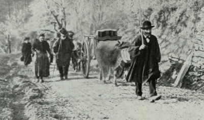 Peasants going to the fair, 1900. Aveyron